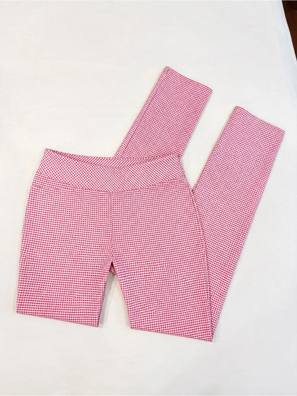 J. Crew Pink Gingham Leggings